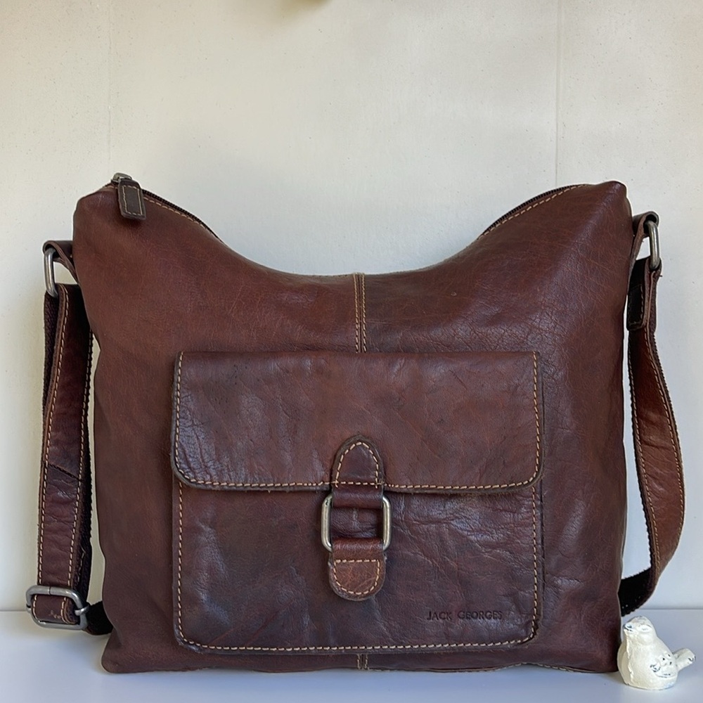 Jack Georges Voyager Flap Pocket Hobo Bag